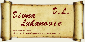 Divna Lukanović vizit kartica